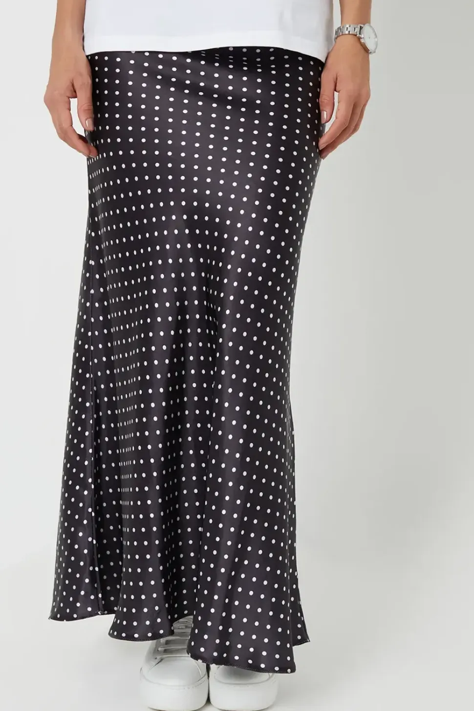 'Ariel' Satin Maxi Slip Skirt