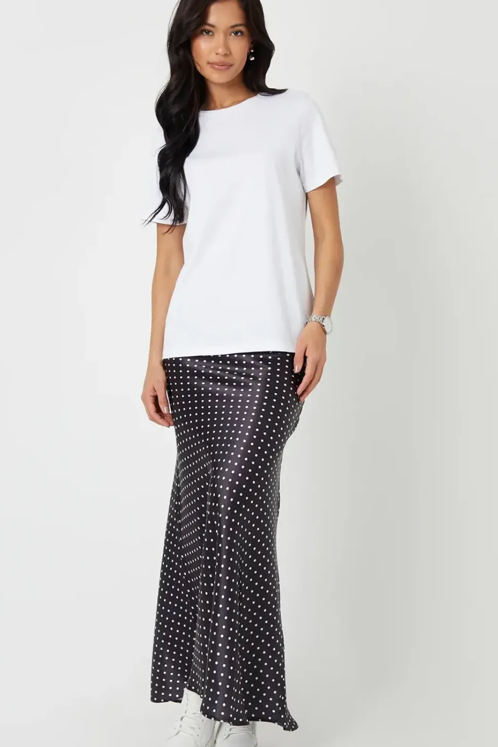 'Ariel' Satin Maxi Slip Skirt