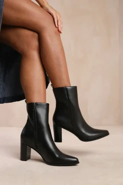 'Artic' Block Heel Ankle Boot