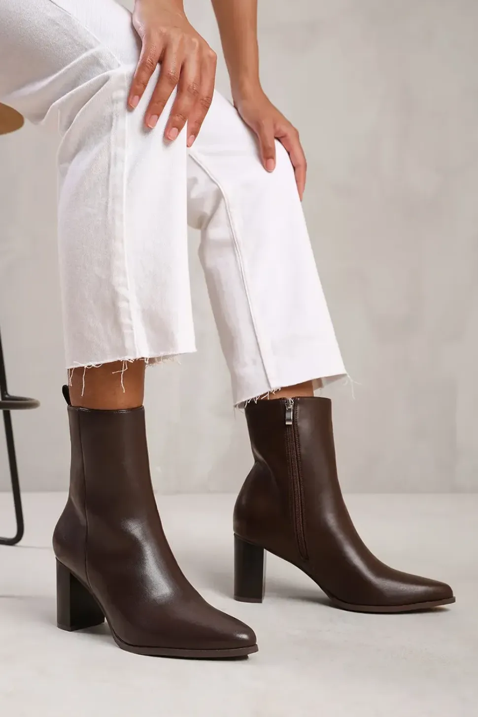 'Artic' Wide Fit Block Heel Ankle Boot
