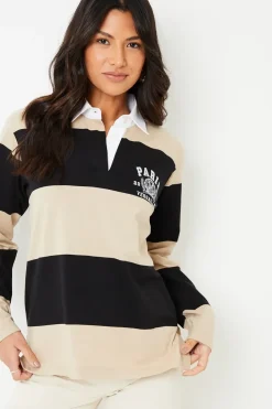 'Asher' Stripe Paris Embroidery Rugby Shirt