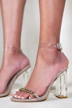 'Athena' Perspex Block Heels