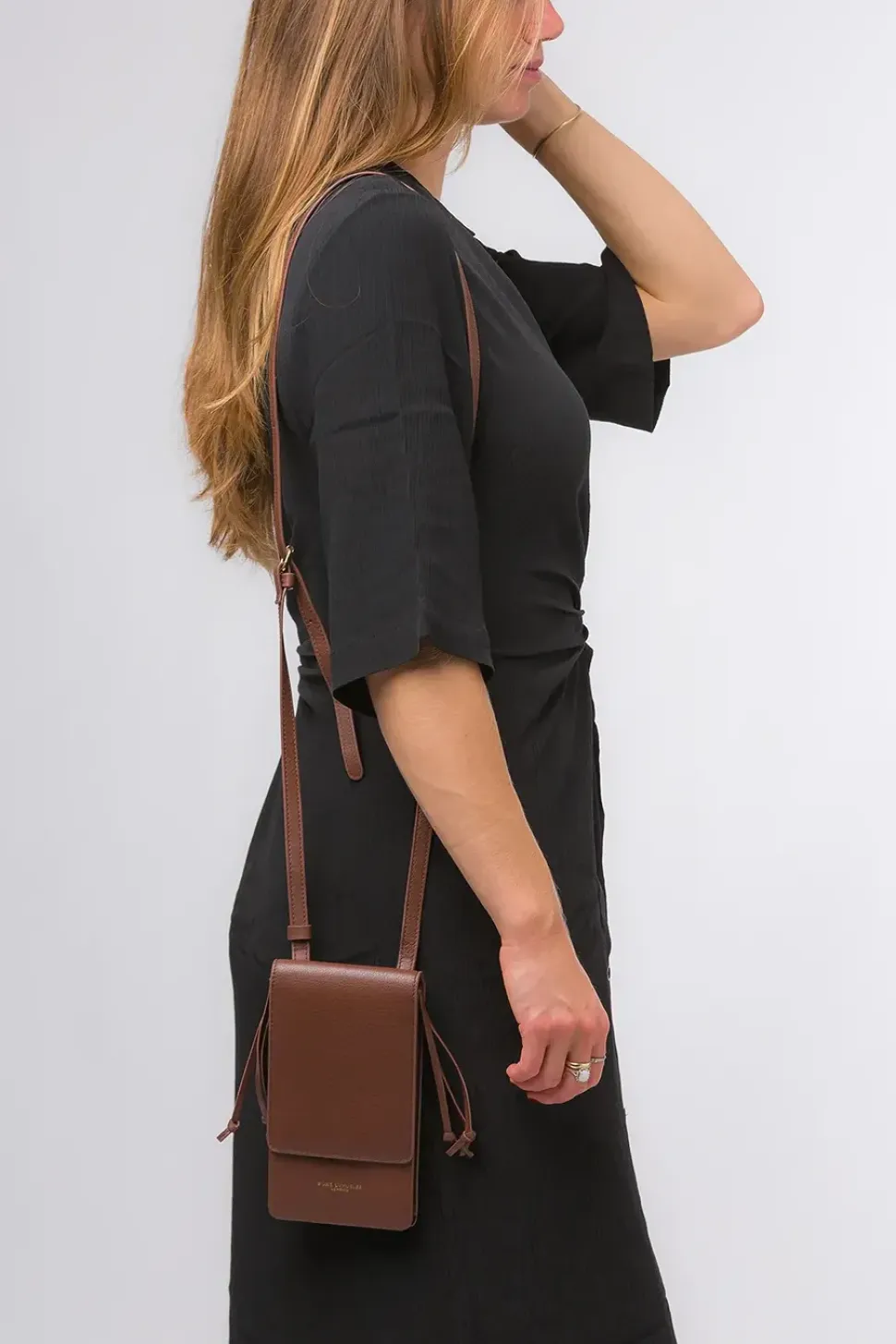 'Audrey' Nappa Leather Cross Body Phone Bag