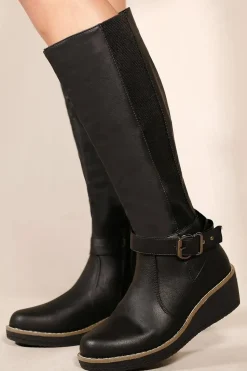 'Ayleen' Wedge Heel Knee High Boots