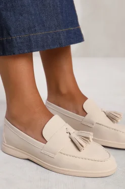 'Azalea' Wide Fit Slip On Loafer With Tassel Detailing