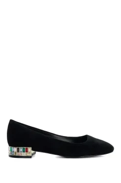 'Ballerina' Suede Court Shoes