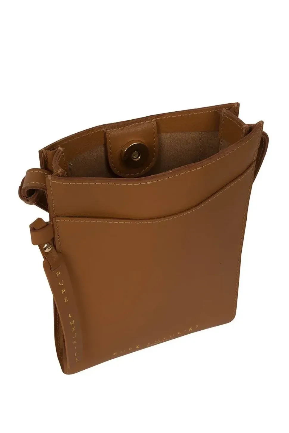 'Barton' Vegetable-Tanned Leather Phone Bag