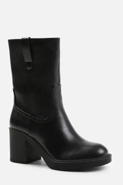 'Beau' Mid Calf Boot With Side Zip