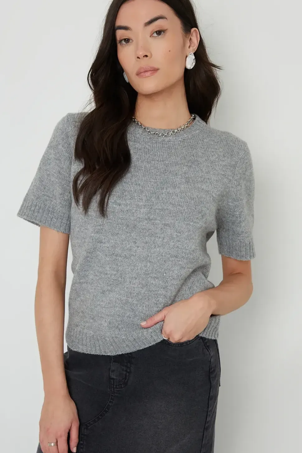'Becmead' Short Sleeve Knitted T Shirt