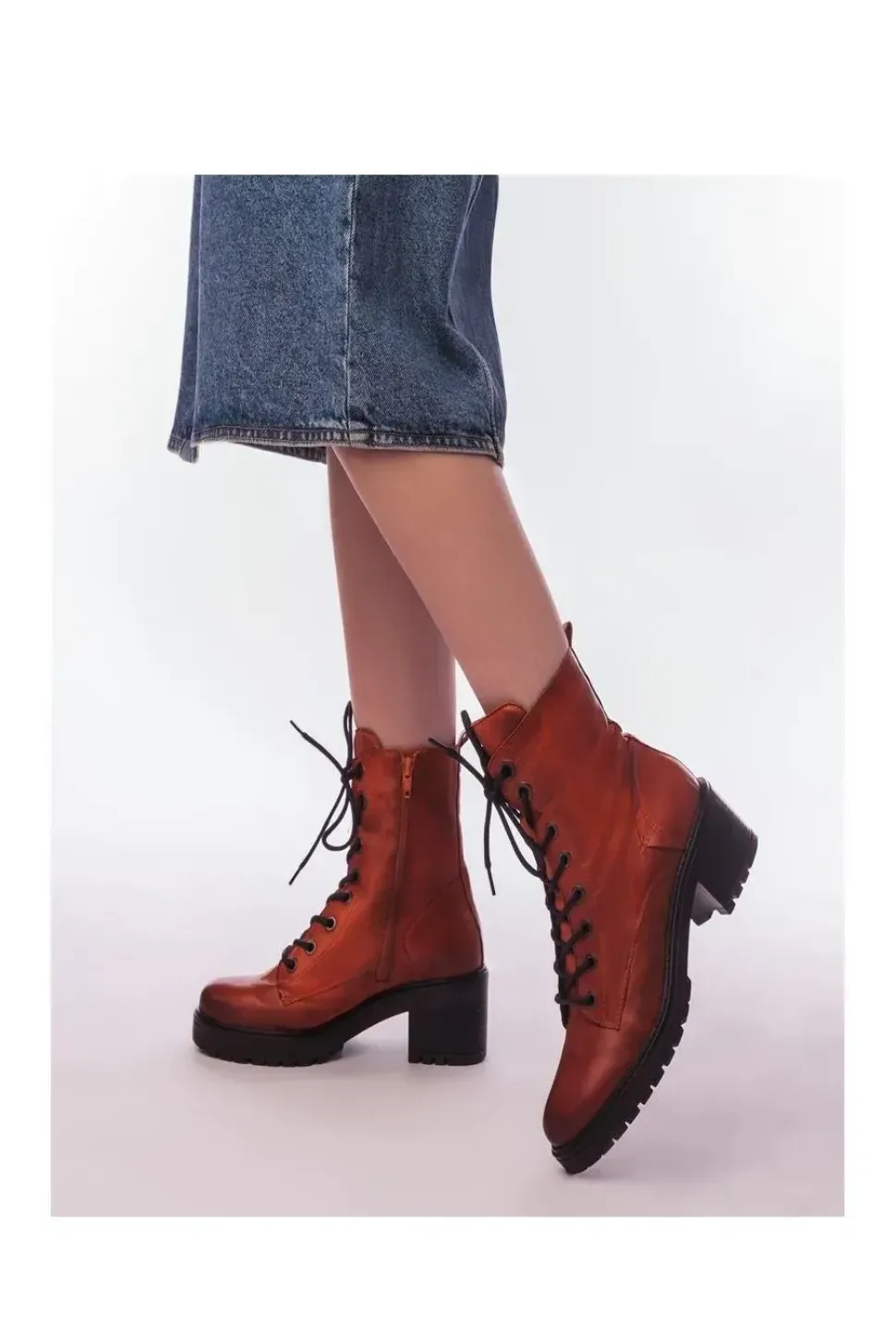 'Bellzie' Leather Ankle Boots
