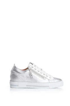'Brayleigh' Metallic Leather Trainers