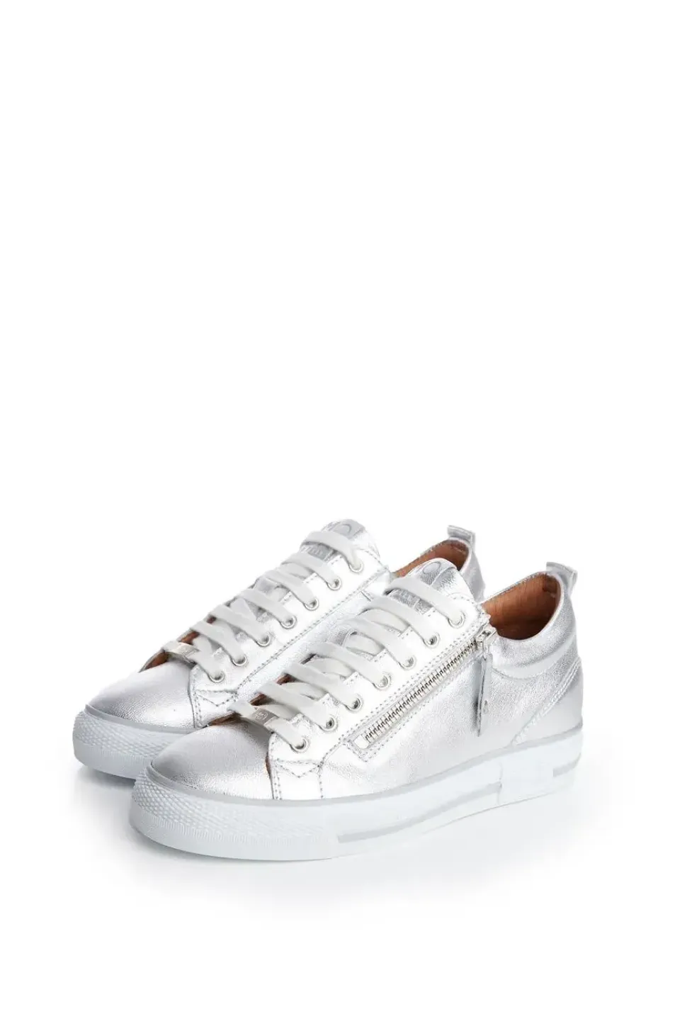 'Brayleigh' Metallic Leather Trainers