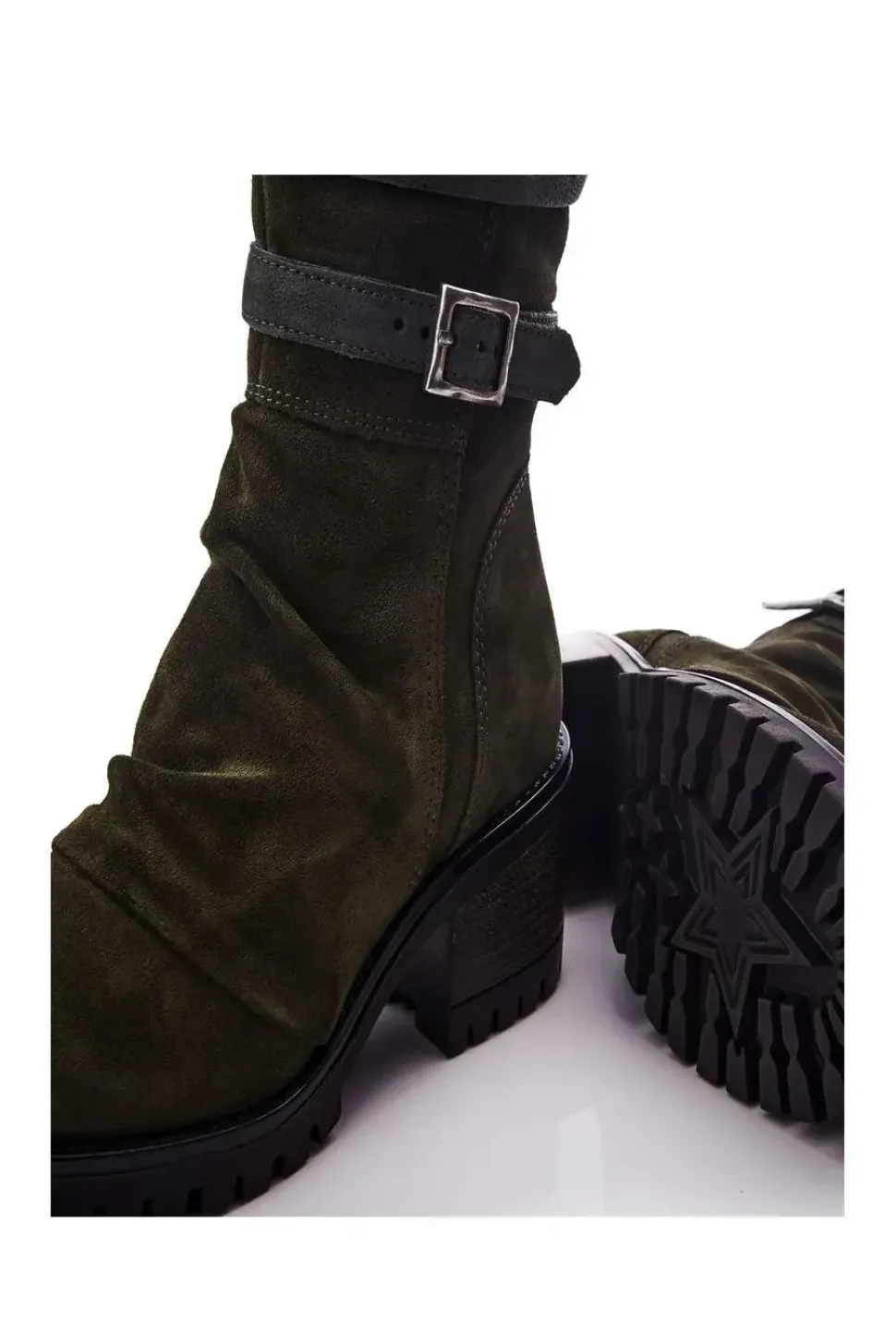 'Brendie' Suede Heeled Boots