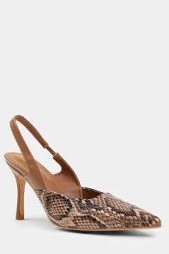 'Cairo' Wide Fit Pointed Toe Slingback Mid Heels