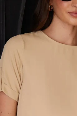 'Camilla' Short Roll Sleeve T-Shirt Blouse