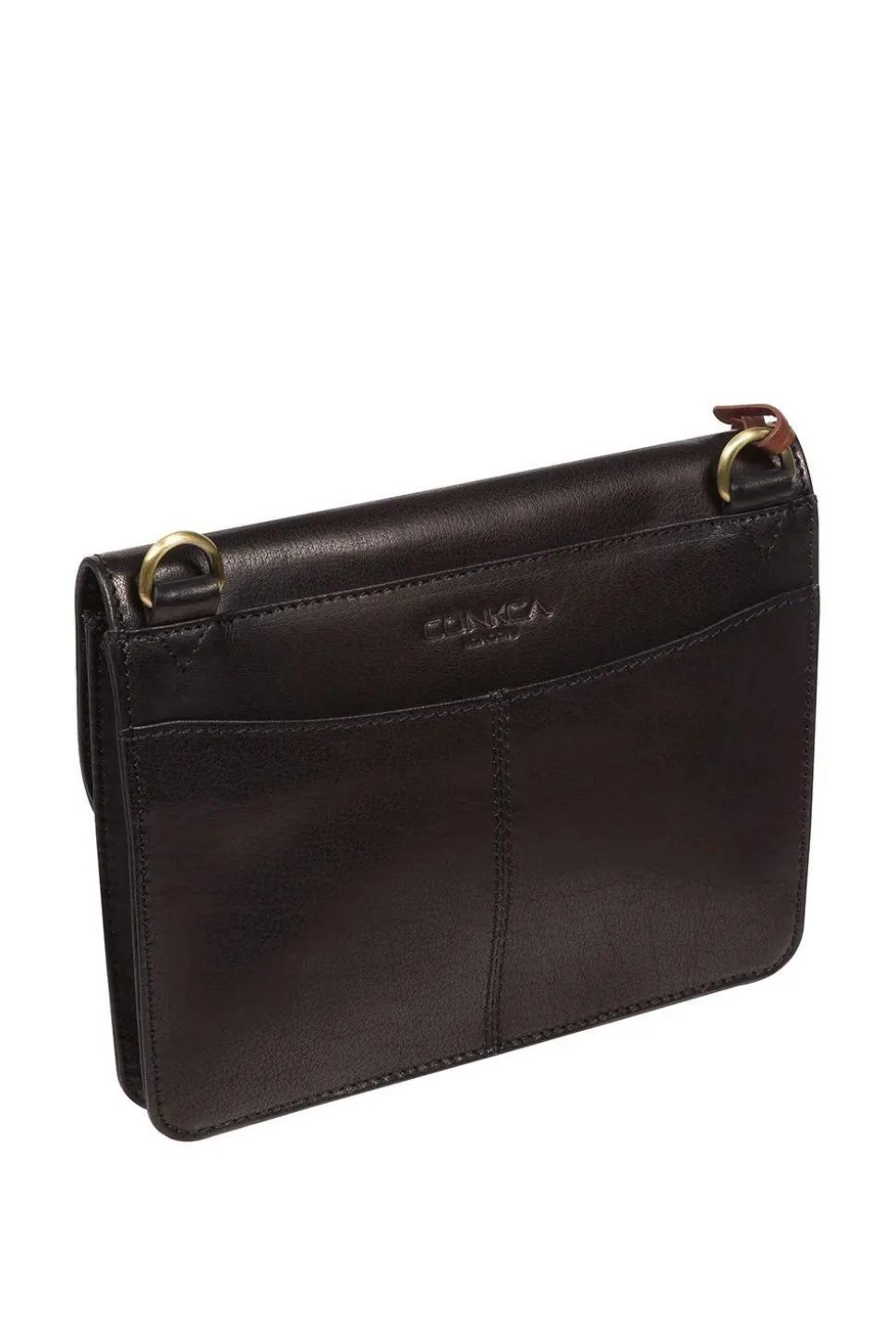 'Cara' Leather Cross Body Clutch Bag