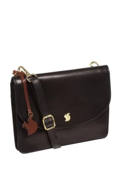 'Cara' Leather Cross Body Clutch Bag