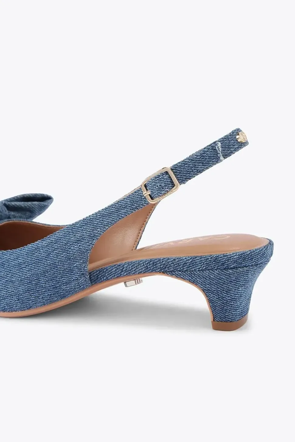 'Carina Bow Sling' Fabric Heels