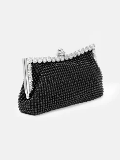 'Caroline' Crystal Embellished Evening Clutch Bag