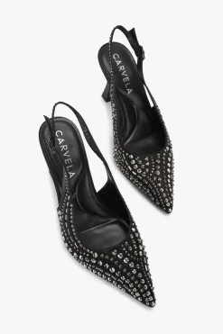 'Catwalk Sling' Fabric Heels