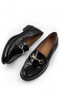 'Cielo' Wide Fit Round Toe Single Metal Bar Loafers