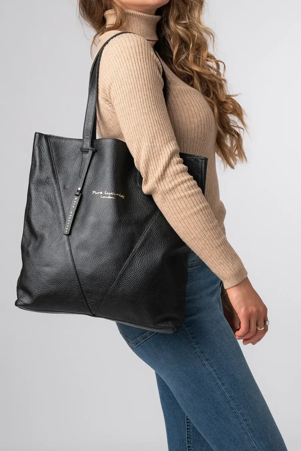 'Claudia' Leather Shopper Bag