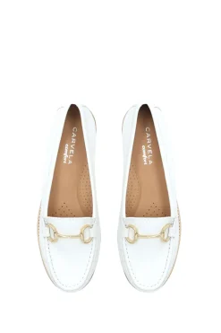'Click' Leather Flats