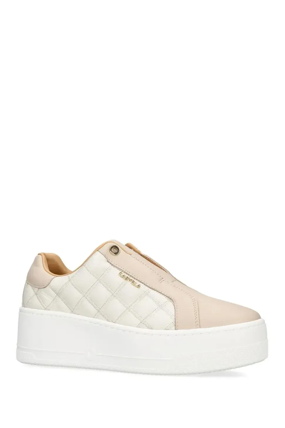 'Connected Laceless Quilt' Leather Trainers