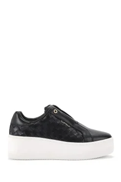 'Connected Laceless Weave' Leather Trainers
