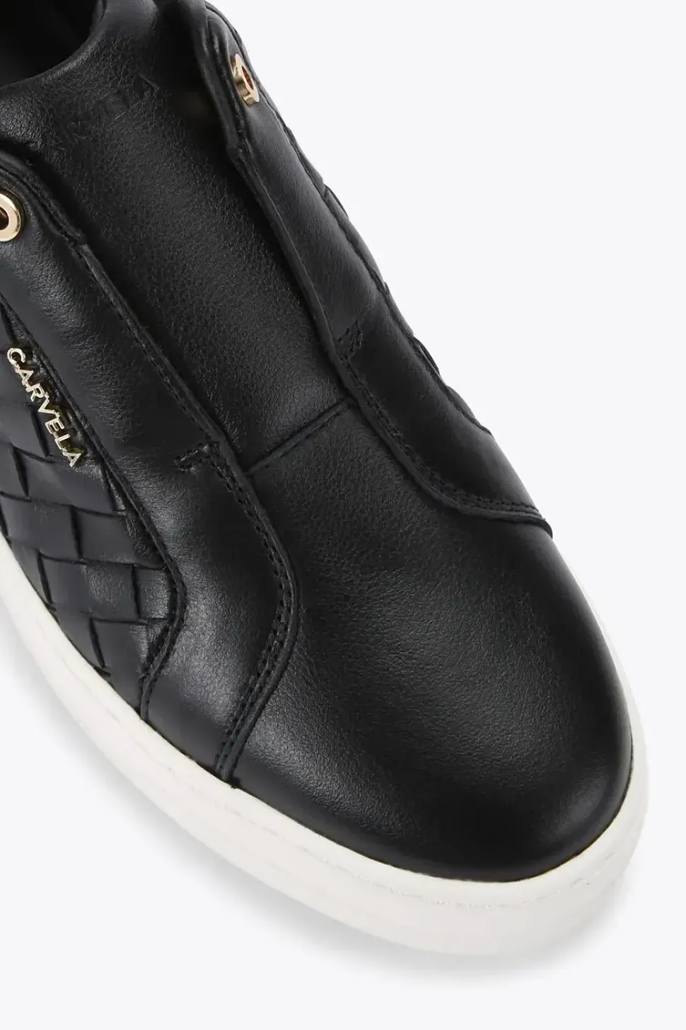 'Connected Laceless Weave' Leather Trainers