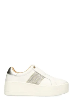 'Connected Tape Jewel' Leather Trainers