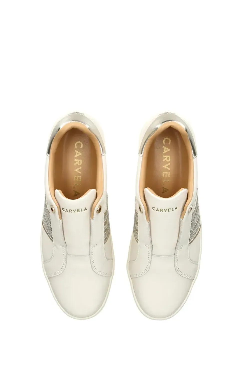 'Connected Tape Jewel' Leather Trainers