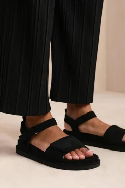 'Corfu' Wide Fit Velcro Mutli Strap Sandals