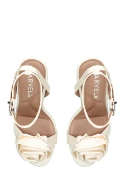 'Corsage Sandal 100' Satin Heels