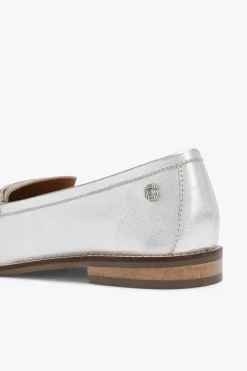 'Crackle' Leather Flats