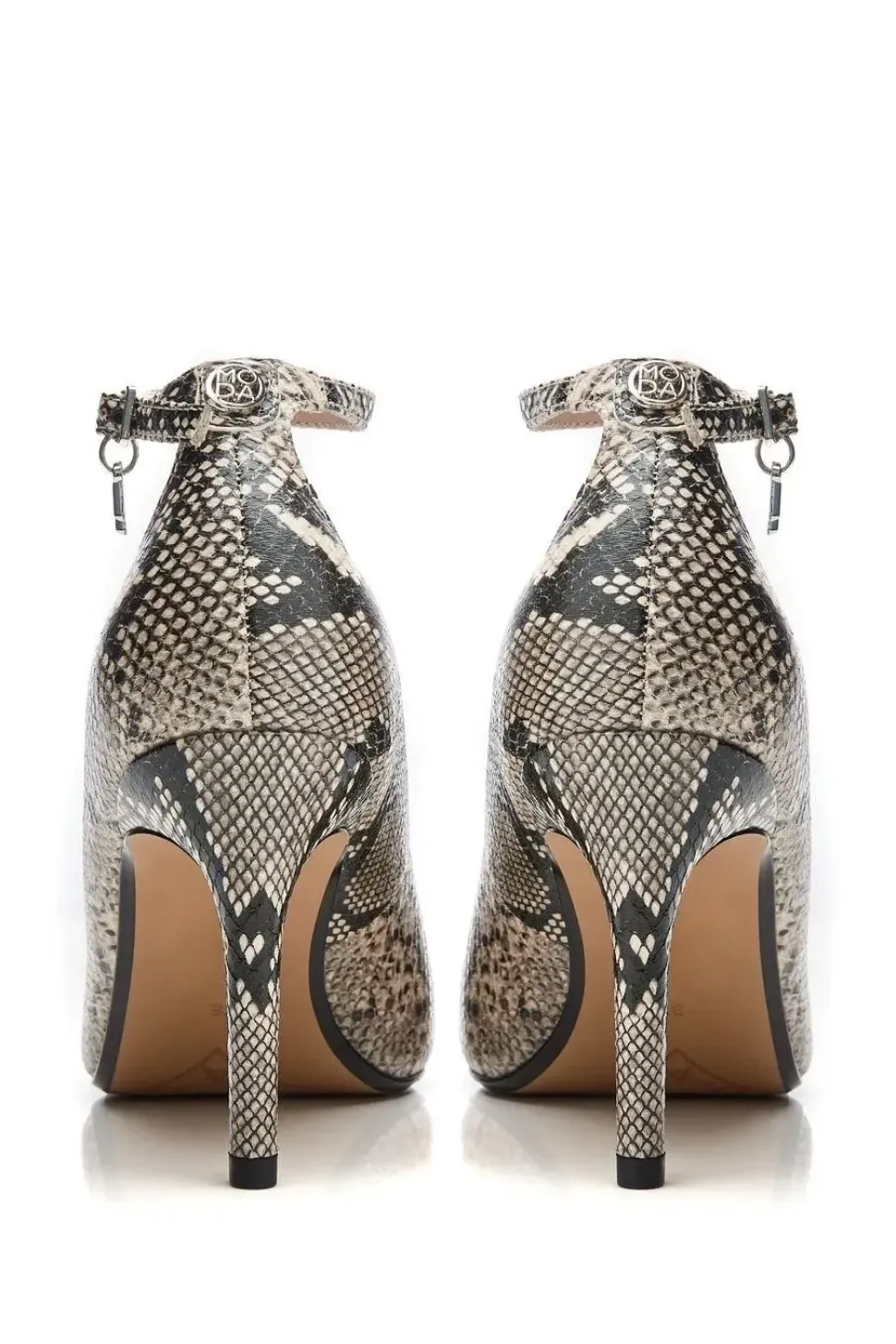 'Cristel' Snake Print Court Shoes