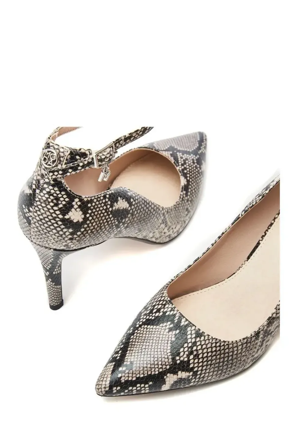 'Cristel' Snake Print Court Shoes