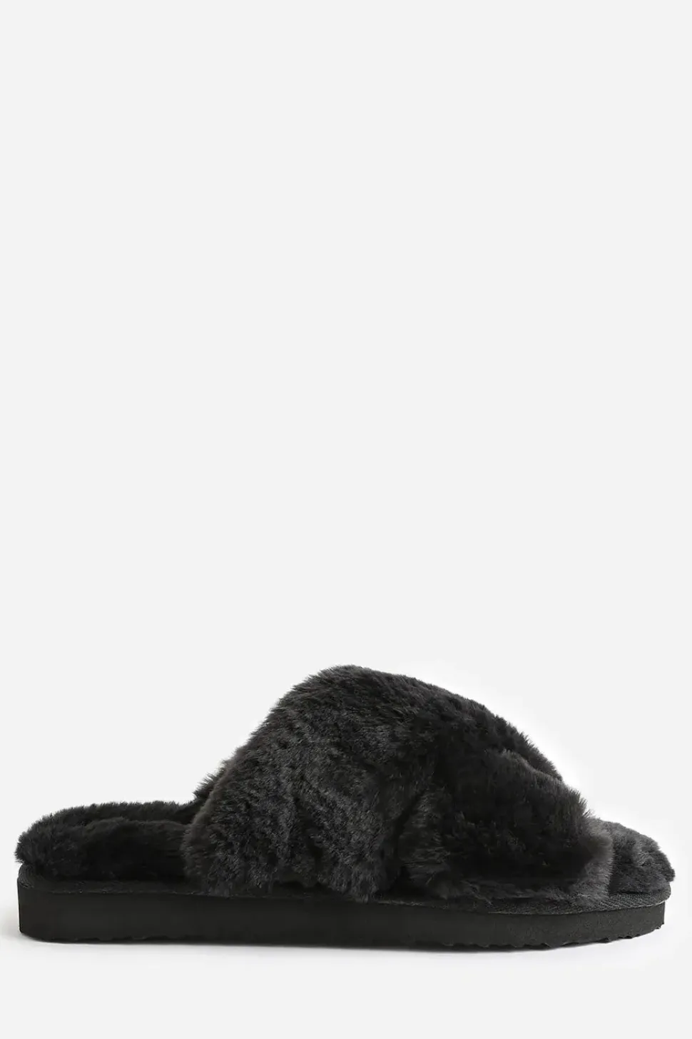 'Cuddle' Cross Over Fluffy Slippers