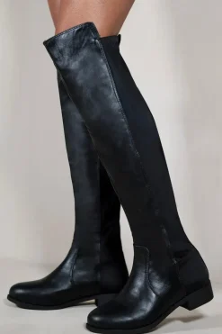 'Diem' Over The Knee Pull On Boots
