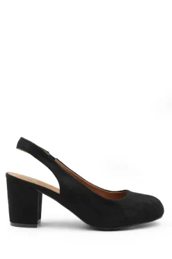 'Edith' Extra Wide Fit Block Heel Slingback Shoes
