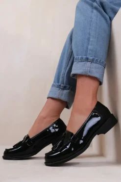 'Elder' Wide Fit Flatform Slip On Loafers Shoes With Tassle