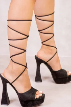 'Elektra' Flared Block High Heels
