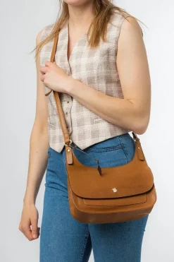 'Ellipse' Leather Cross Body Bag