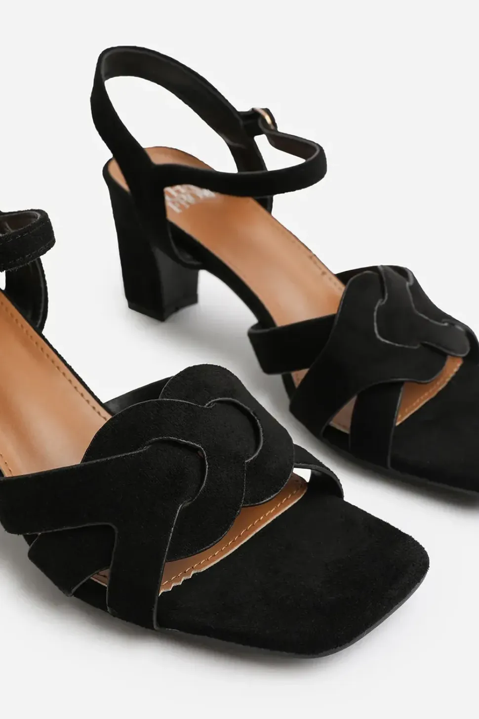 'Elspeth' Wide Fit Low Block Heel With Braided Detail