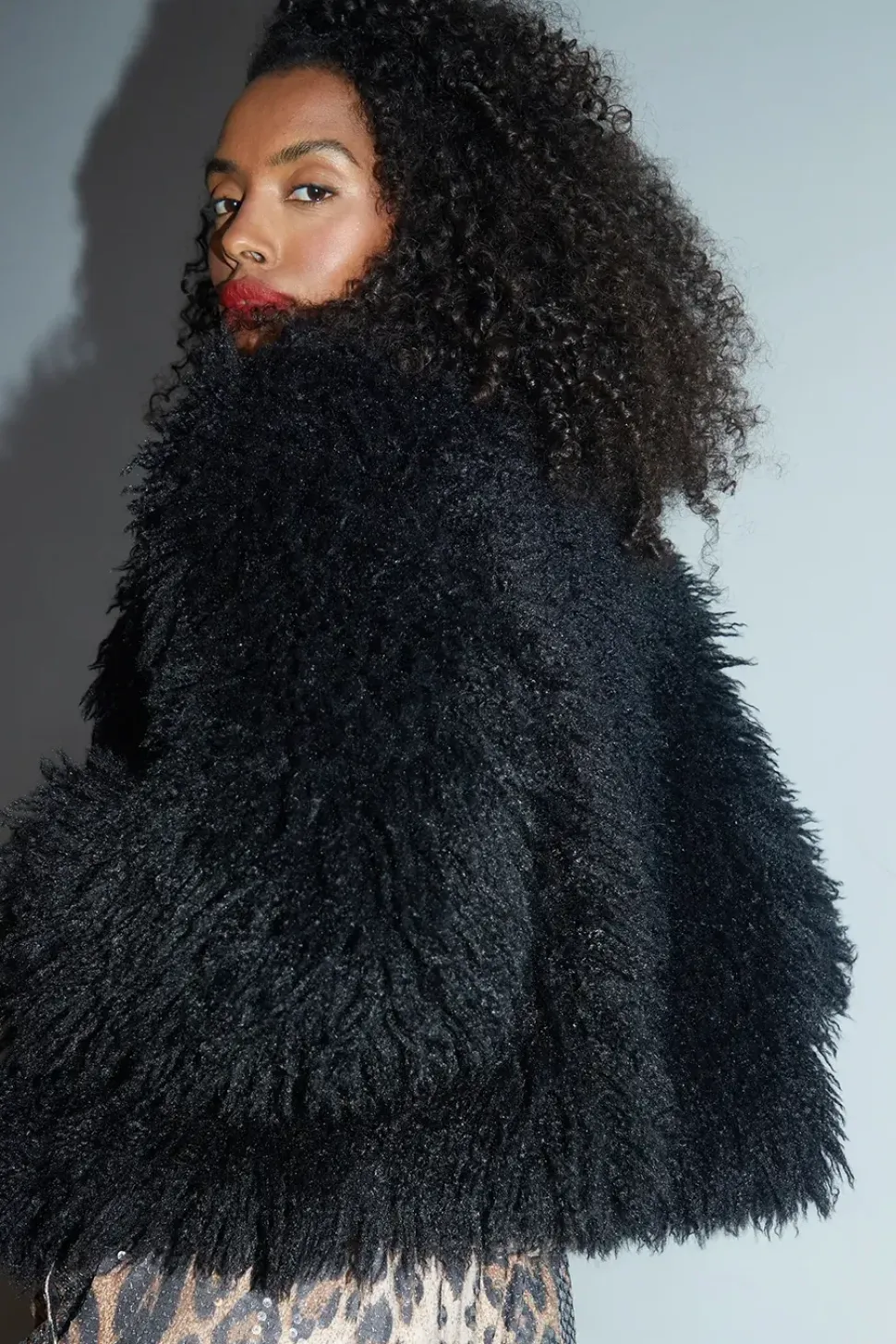 'Ernie' Mongolian Faux Fur Vintage Style Coat