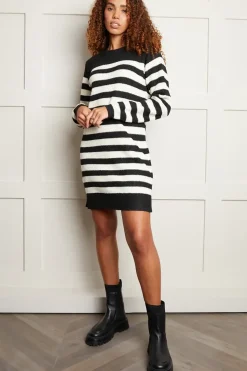 'Evie' Knitted Striped Dress