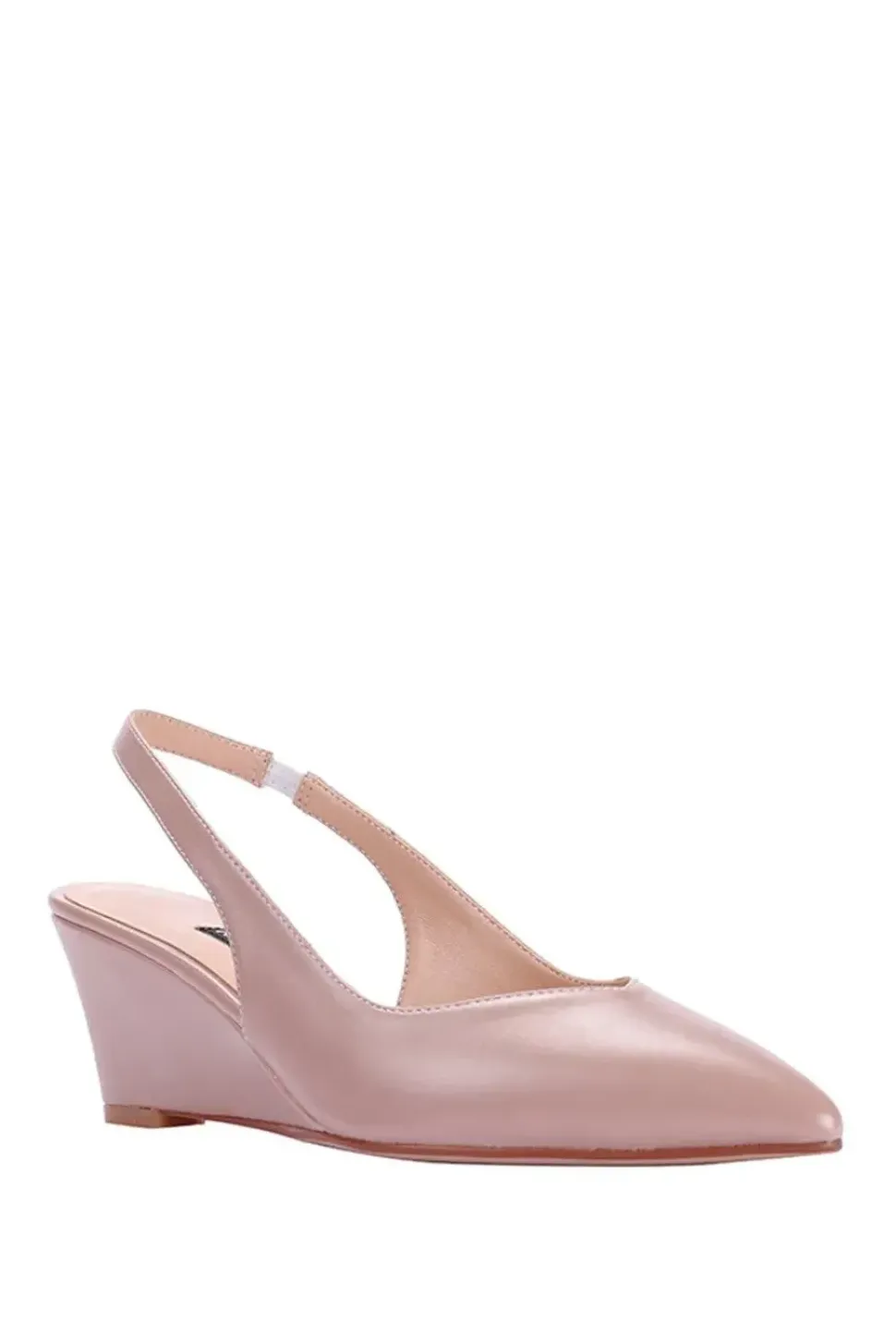 'Fanom' Nude Wedge Sling Back Court Shoe