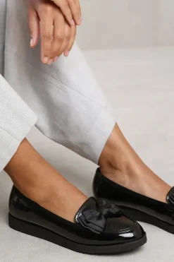 'Fionna' Slip On Loafer Slider With Bow Detail