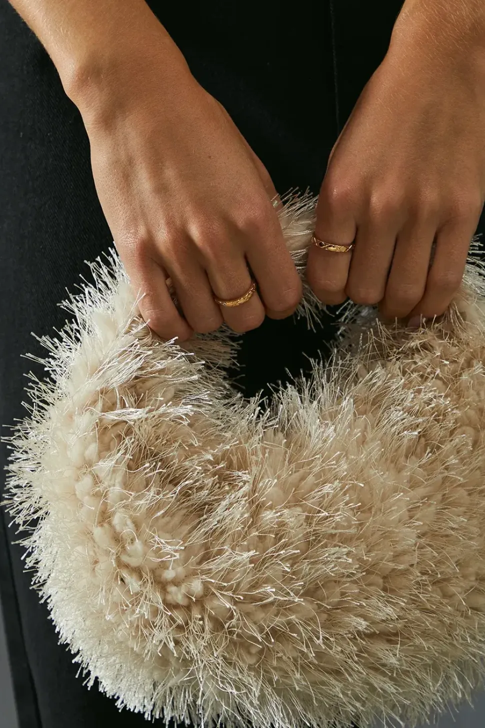 'Fleur Clutch' Suedette Bag