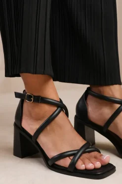 'Flordia' Wide Fit Cross Over Multi Strap Heels